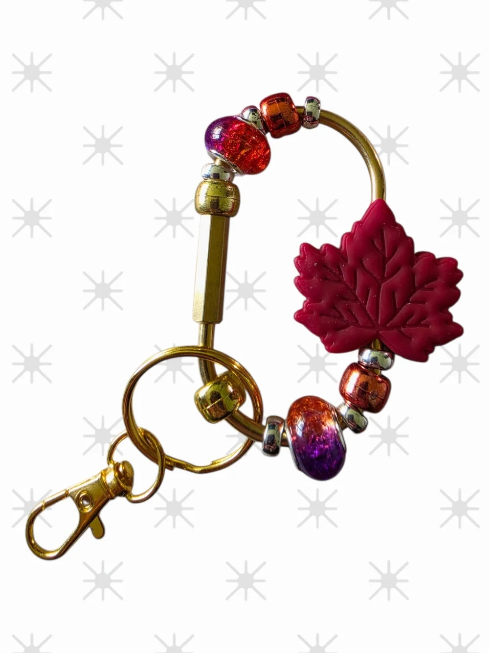 Maple Leaf Gold Keychain/ Bag Clip